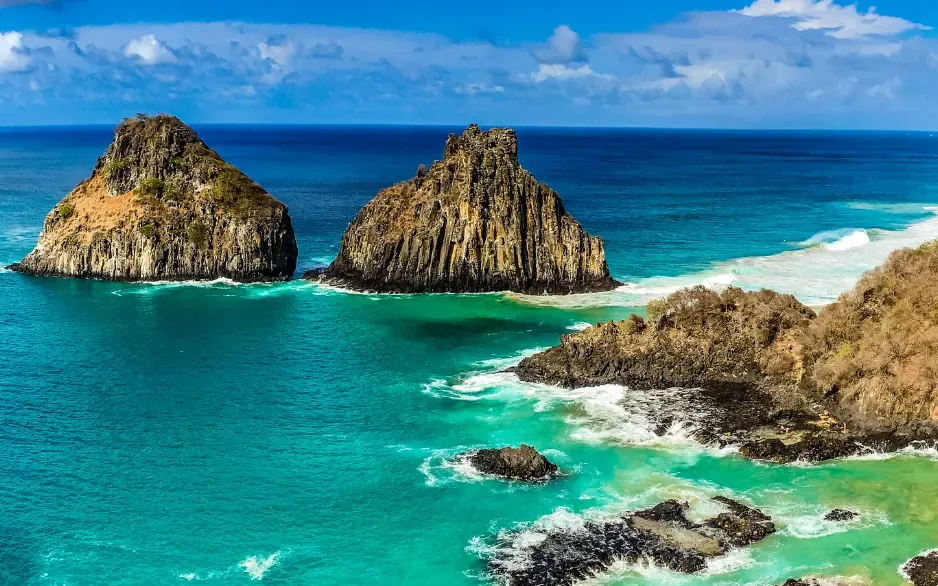 Paisagem de Fernando de Noronha, no Brasil